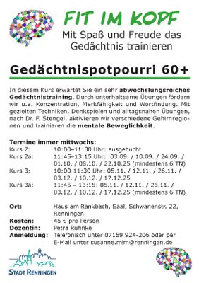 Teaserbild für Gedächtnispotpourri 60+