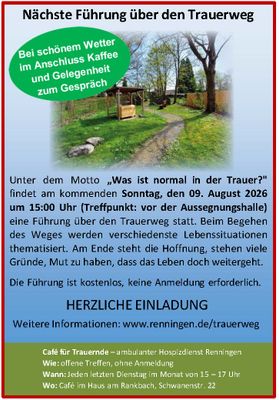 Teaserbild für Führung über den Trauerweg am 09. August