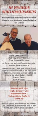 Teaserbild für Literarisch-musikalischer Abend am 8. Februar