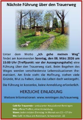 Teaserbild für Führung über den Trauerweg am 8. März