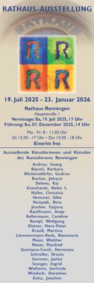 Teaserbild für Kunstausstellung im Rathaus Renningen ab 19.7.2025