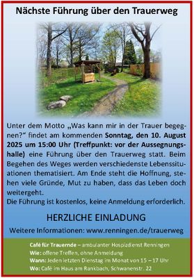 Teaserbild für Führung über den Trauerweg am 10. August