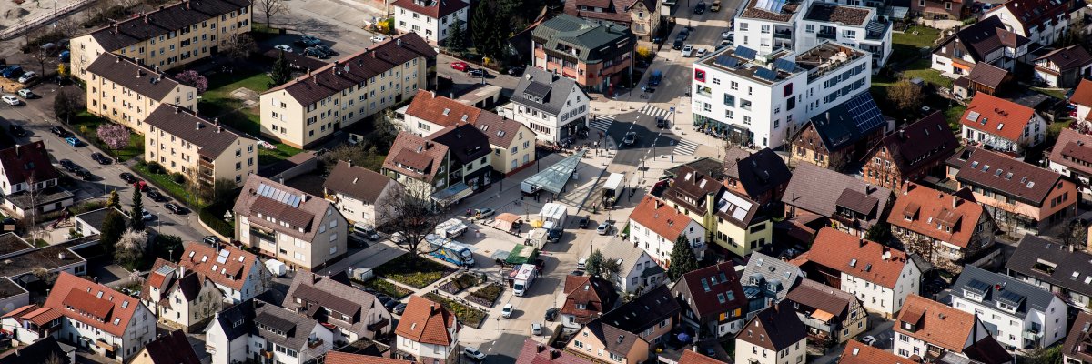 Luftbild Renningen Stadtmitte Luftbild Renningen Stadtmitte