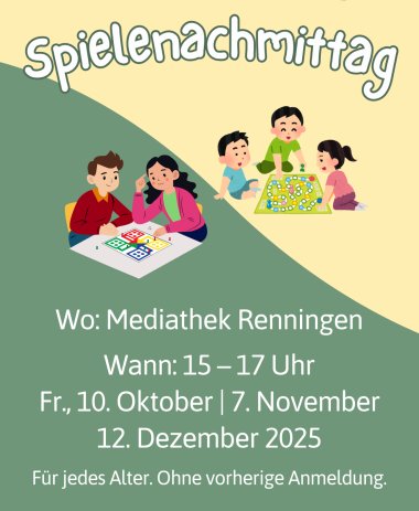 Spielenachmittag - Plakat Flyer Spielenachmittag