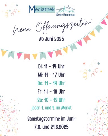 Neue Öffnungszeiten - Instagram