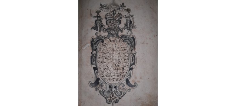 Verziertes Titelblatt eines Renninger Lagerbuchs