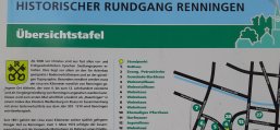Übersichtstafel Historischer Stadtrundgang Renningen