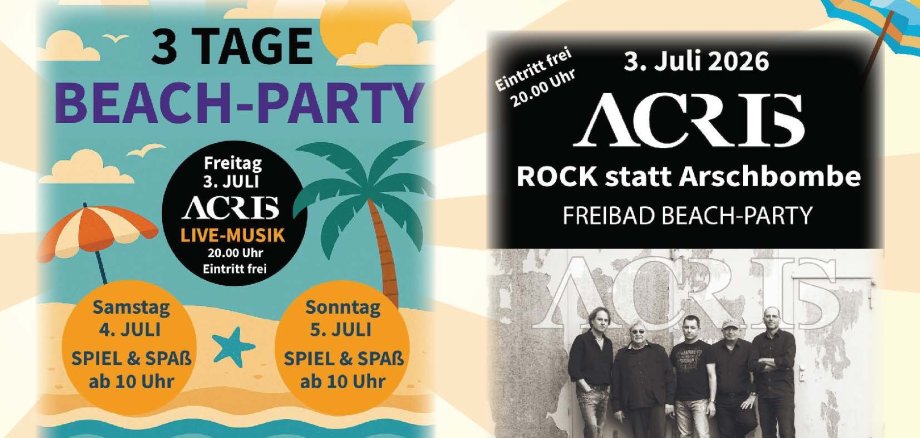 Plakatwerbung Beach Party Plakatwerbung Beach Party