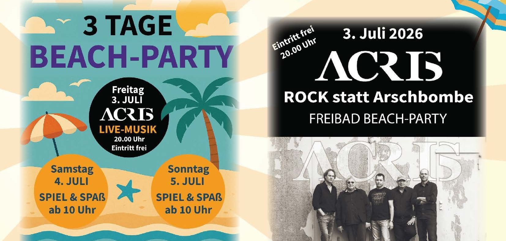 Plakatwerbung Beach Party Plakatwerbung Beach Party