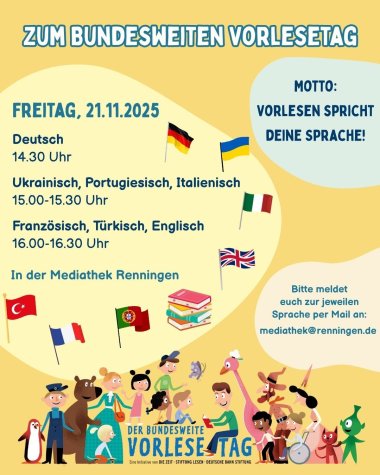 Vorlesetag 21.11. - Homepage, Social Media, Stadtnachrichten Vorlesetag 21.11. - Homepage, Social Media, Stadtnachrichten