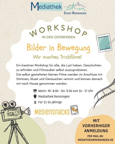 Trickfilm Workshop Osterferien - Stadtnachrichten_Homepage