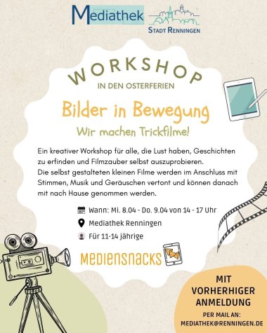 Trickfilm Workshop Osterferien - Stadtnachrichten_Homepage